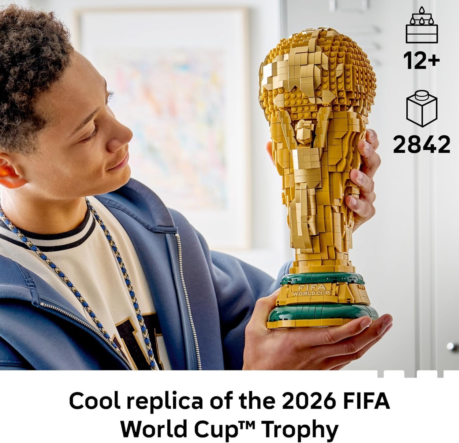 LEGO Editions FIFA World Cup Official Trophy Building Set 43020, 2,842 Pieces, Soccer Display Model for Ages 12+